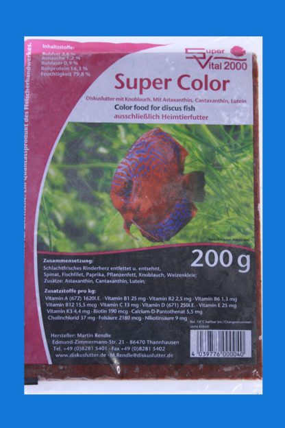 Diskusfutter - SV 2000 Super Color 20 x 200g - Frostfutter-0